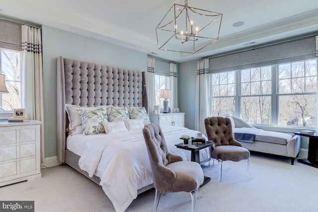 916 Prescott, Berwyn, PA 19312 - bedroom featuring carpet floors and a chandelier