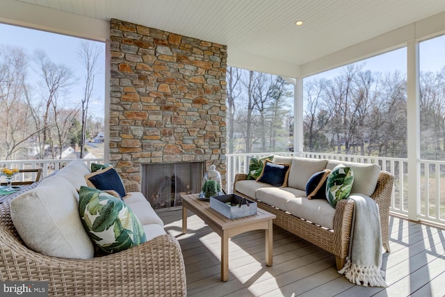 916 Prescott, Berwyn, PA 19312 - deck featuring an outdoor living space with a fireplace