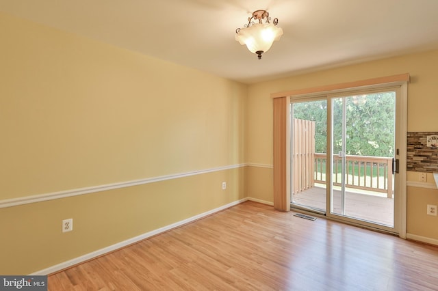 1514 Ravena St Unit D, Bethlehem, PA 18015 - unfurnished room with visible vents, baseboards, and wood finished floors