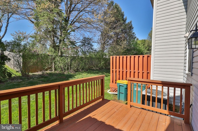 1514 Ravena St Unit D, Bethlehem, PA 18015 - wooden deck with fence and a yard