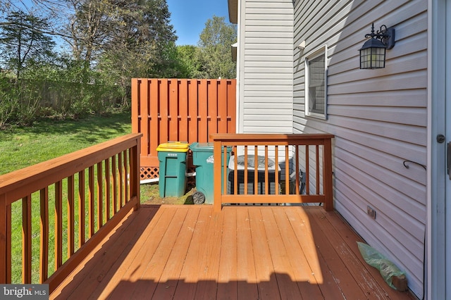 1514 Ravena St Unit D, Bethlehem, PA 18015 - wooden deck featuring a yard
