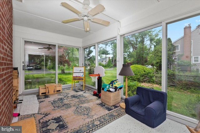 1708 Wrightfield Rd, Yardley, PA 19067 - sunroom / solarium with ceiling fan