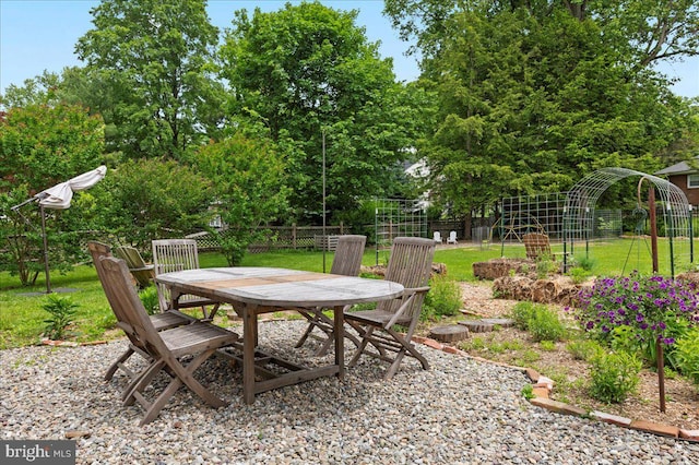 1708 Wrightfield Rd, Yardley, PA 19067 - view of yard featuring outdoor dining area and view of wooded area