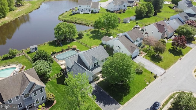 134 Ascot Ct, Bear, DE 19701 - aerial perspective of suburban area featuring a large body of water