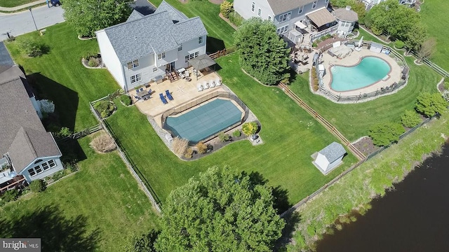 134 Ascot Ct, Bear, DE 19701 - aerial view of property and surrounding area featuring a pool