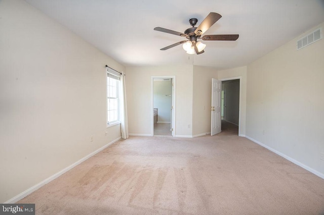 134 Ascot Ct, Bear, DE 19701 - unfurnished bedroom with light colored carpet, baseboards, and a ceiling fan