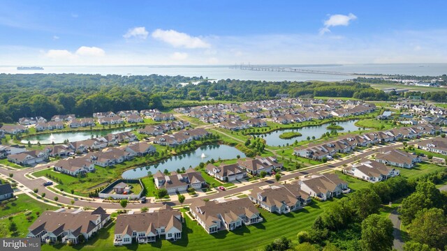 912 Moorings Cir Unit 8, Stevensville, MD 21666 - aerial overview of property's location featuring a nearby body of water and nearby suburban area