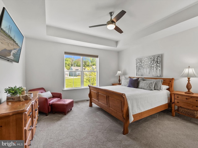 20515 Anchor Ln, Frankford, DE 19945 - carpeted bedroom featuring a raised ceiling and ceiling fan