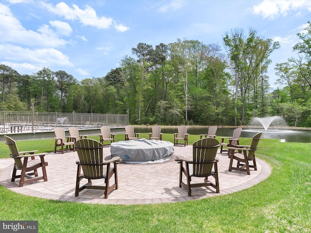 20515 Anchor Ln, Frankford, DE 19945 - view of patio / terrace with a fire pit and fence