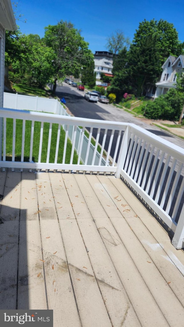 deck with a porch