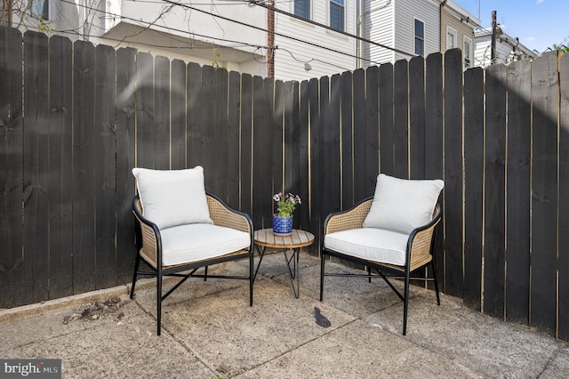 view of patio / terrace with fence