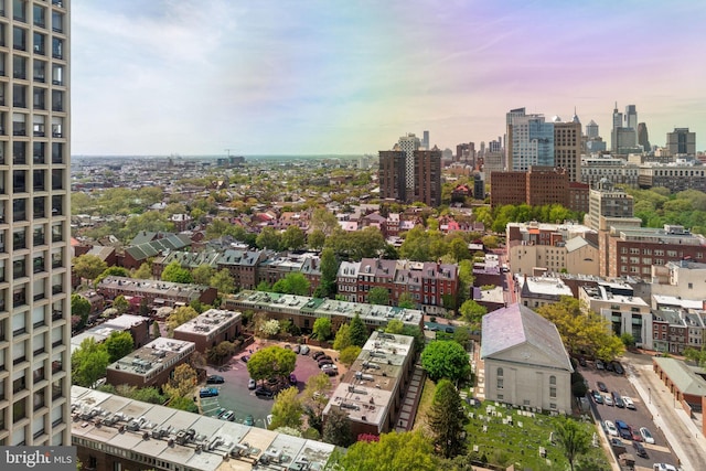 200 Locust St Unit 24Bn, Philadelphia, PA 19106 - aerial view at dusk featuring a city view