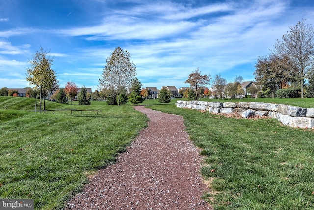 surrounding community with a lawn