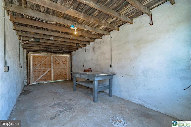 view of basement