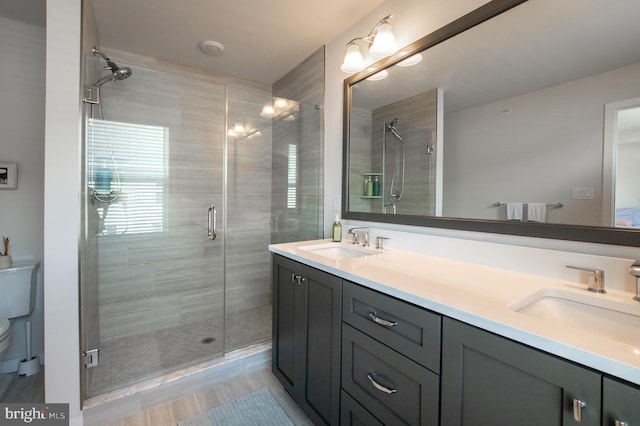 362 Star Tavern Ln, West Chester, PA 19382 - full bathroom with double vanity, a sink, and a stall shower