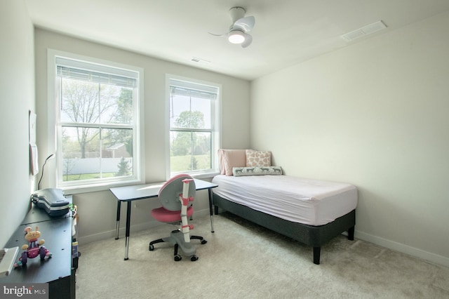 362 Star Tavern Ln, West Chester, PA 19382 - carpeted bedroom with baseboards, a ceiling fan, and visible vents