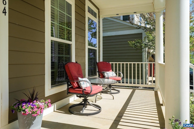 balcony with covered porch