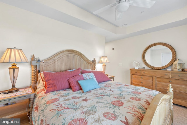 bedroom featuring a ceiling fan