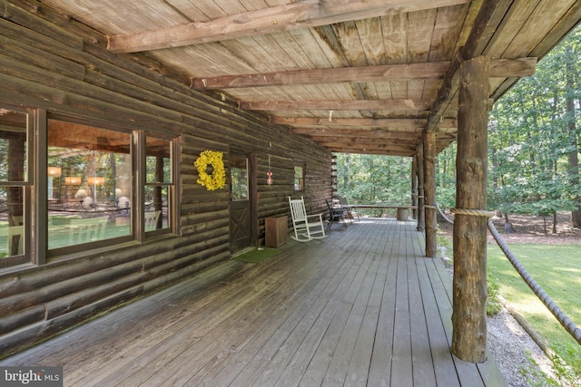 view of wooden terrace