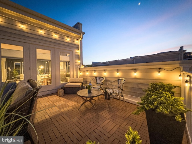 view of patio / terrace with an outdoor living space