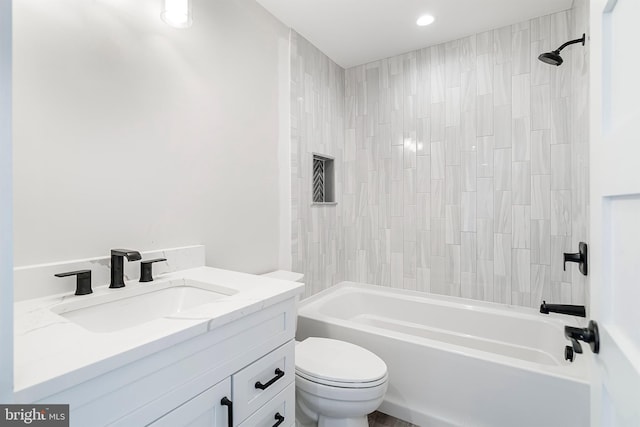 339 11th, Ship Bottom, NJ 08008 - bathroom with toilet, vanity, and shower / bath combination