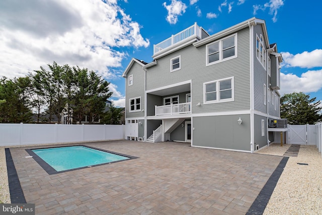 339 11th, Ship Bottom, NJ 08008 - back of house with a gate, stairway, a patio area, and a fenced backyard