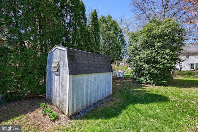 view of shed