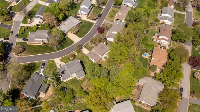 bird's eye view featuring a residential view