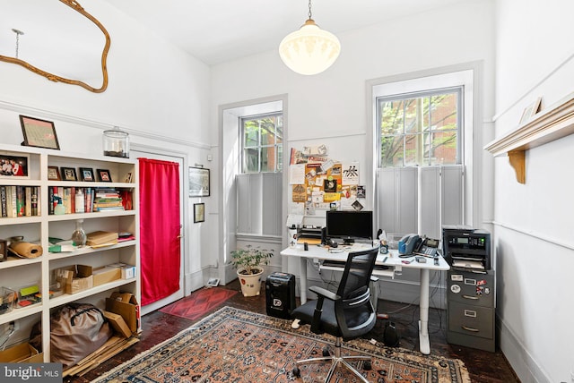 view of office area