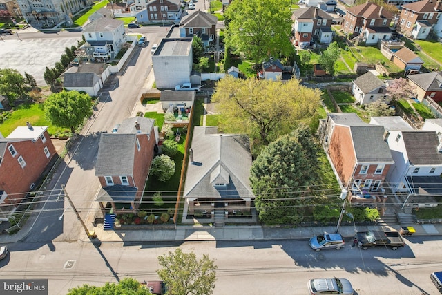 drone / aerial view with a residential view