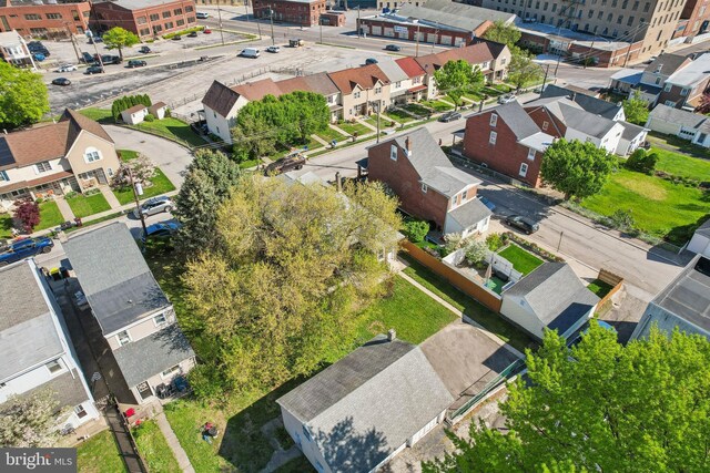 aerial view featuring a residential view