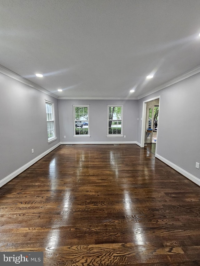 303 Saybrooke View Dr, Gaithersburg, MD 20877 - spare room featuring ornamental molding, wood finished floors, and recessed lighting