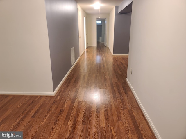 303 Saybrooke View Dr, Gaithersburg, MD 20877 - hallway with dark wood finished floors and baseboards