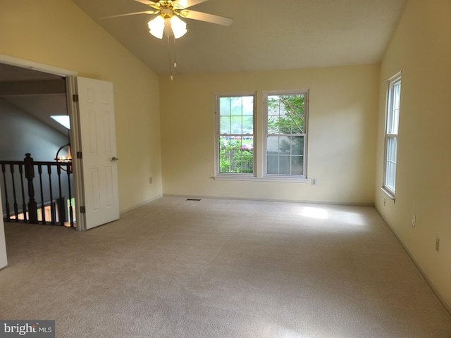 303 Saybrooke View Dr, Gaithersburg, MD 20877 - carpeted spare room with a ceiling fan and vaulted ceiling