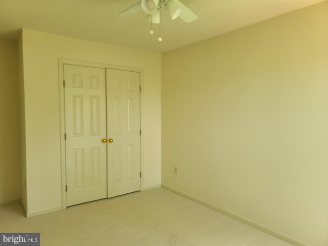 303 Saybrooke View Dr, Gaithersburg, MD 20877 - unfurnished bedroom with light colored carpet, a closet, and ceiling fan