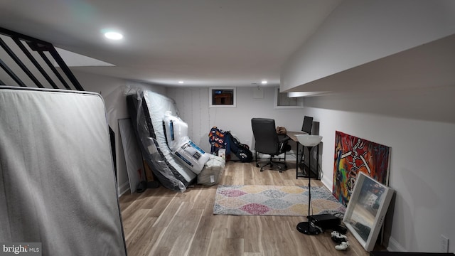 2246 N Hancock St, Philadelphia, PA 19133 - office space with recessed lighting, baseboards, and wood finished floors
