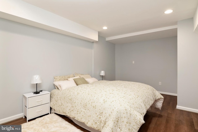 1119 Overbrook Rd, Baltimore, MD 21239 - bedroom with dark wood-style floors, baseboards, and recessed lighting