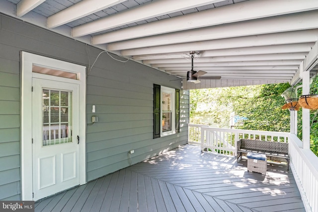 1119 Overbrook Rd, Baltimore, MD 21239 - deck with ceiling fan