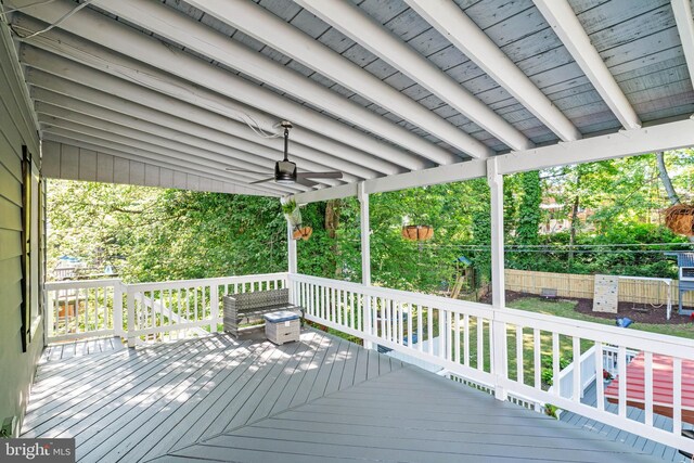 1119 Overbrook Rd, Baltimore, MD 21239 - deck with a ceiling fan