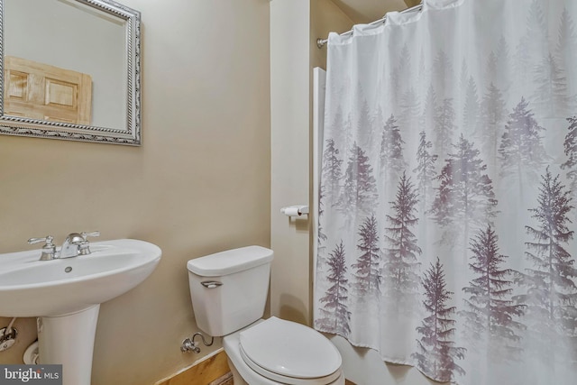 bathroom featuring toilet and a sink