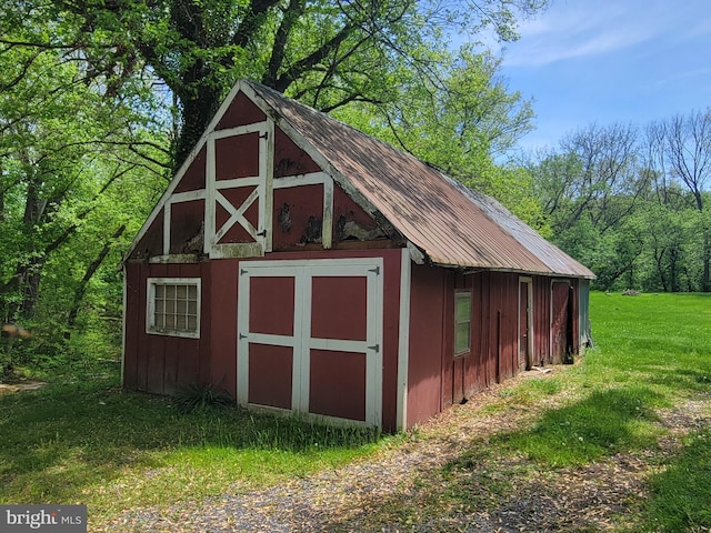 view of shed