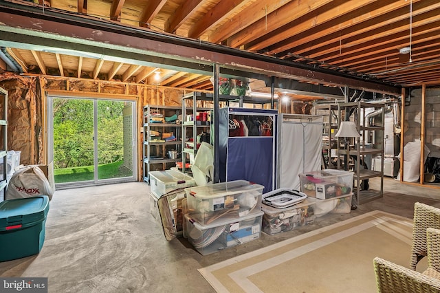 view of basement