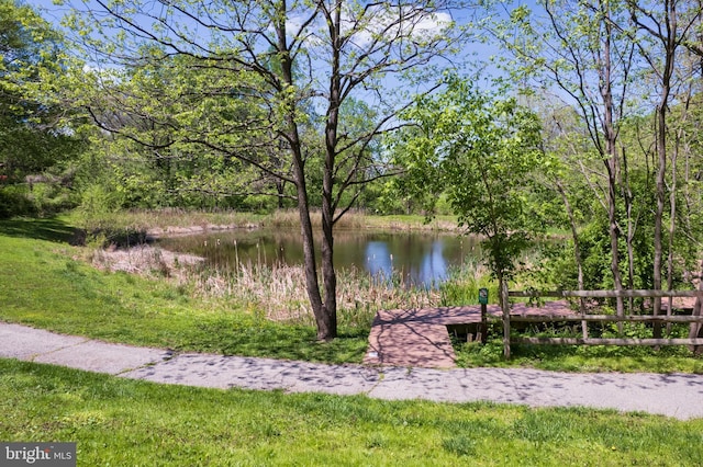 view of water feature