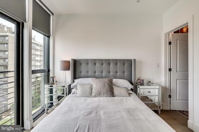bedroom featuring wood finished floors