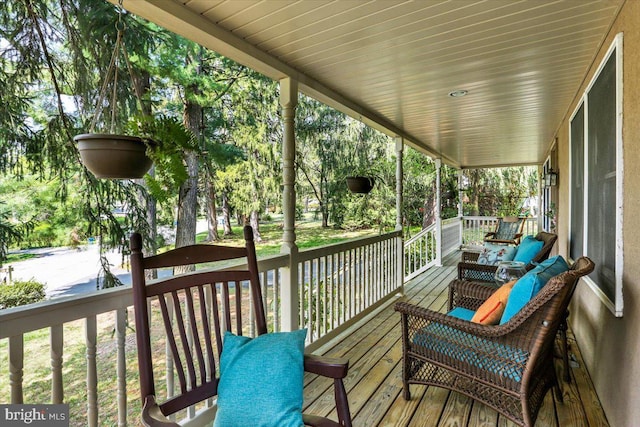 3401 Eisenbrown Rd, Reading, PA 19605 - wooden deck featuring a porch