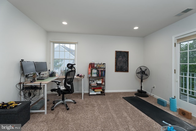 3 Firestone Ct, Skillman, NJ 08558 - office space featuring carpet flooring, baseboards, and recessed lighting