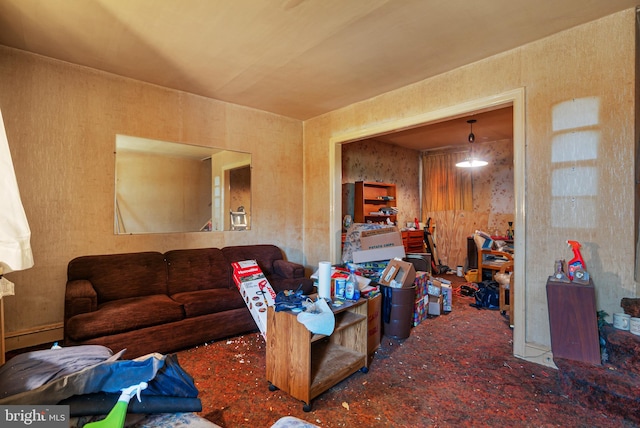 view of carpeted living room