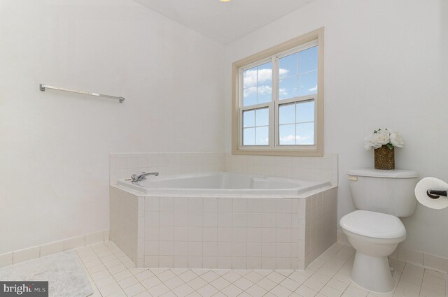 9116 Mineola Ct, Manassas, VA 20111 - full bathroom with tile patterned floors, a garden tub, and toilet