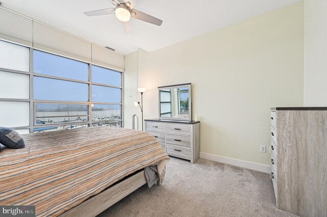 2772 Lighthouse Pt E Unit 410, Baltimore, MD 21224 - bedroom with carpet floors and ceiling fan