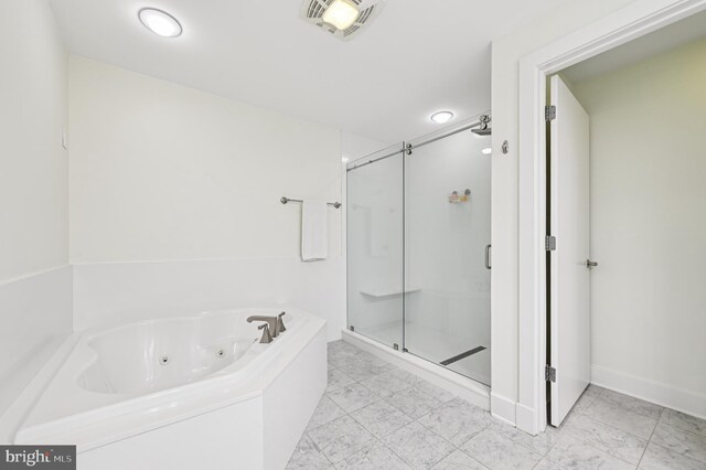 2772 Lighthouse Pt E Unit 410, Baltimore, MD 21224 - bathroom with a shower stall and a whirlpool tub